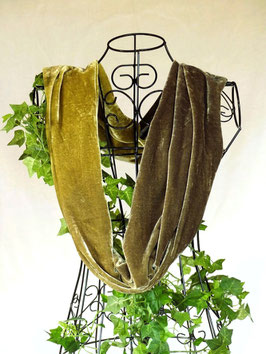 Samtloop PISTAZIA aus Seide und Viscose, 140x25cm
