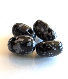 OBSIDIAN, Schneeflockenobsidian - Halsschmuck
