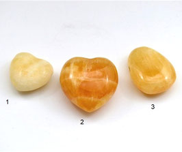 CALCIT, oranger Calcit - Anhänger, Herz und Tropfen