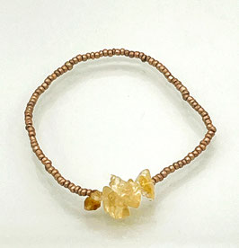 CITRIN - Armband mit Rocaille