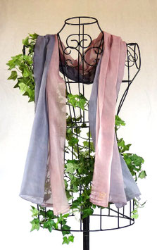 Schal NUANCE - Baumwolle und Seide, 50x160cm