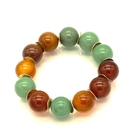AVENTURIN KARNEOL Kugelarmband