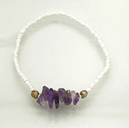 AMETHYST Armband mit Rocaille