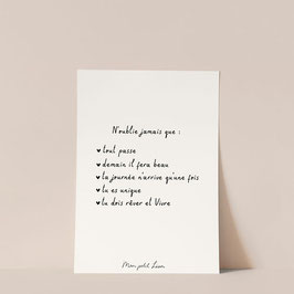 MON PETIT LEON - Carte A6 citation Demain il fera beau