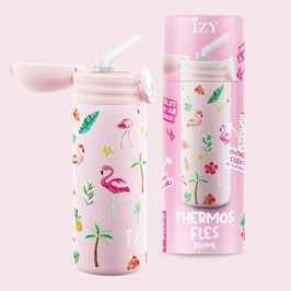 IZY KIDS - Bouteille Isotherme Flamant Rose 350 ml Rose