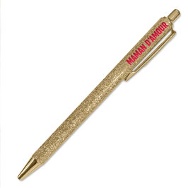 Stylo à paillettes "Maman d'amour" ☺