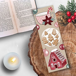 LES MOONETTES - Marque-page Lectures de Noël "Gourmandises de Noël"