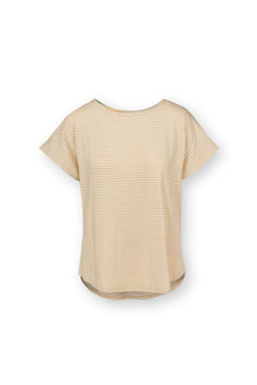 PIP STUDIO - Top à Manches Courtes Little Sumo Stripe Sable