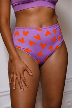 WE ARE JOLIES - Culotte Taille Haute Coton BIO - Mi Amor Violet