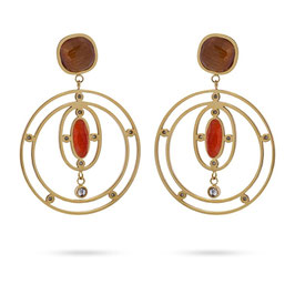 ANARTXY - Boucles d'oreilles Gazania Orange