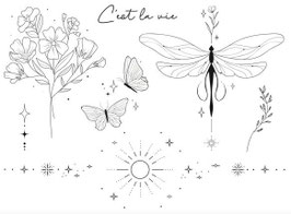 SIOOU - Tatouage éphémère : Mini Floralia