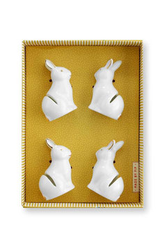 PIP STUDIO - La Majorelle Coffret/4 porte-cartes Lièvre