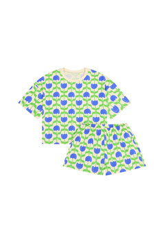 WE ARE JOLIES - Pyjama Coton BIO Tulipes Bleues