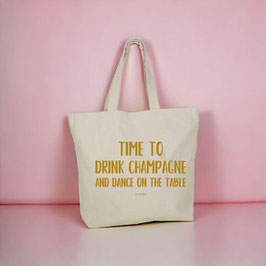 LES CORNICHONS - Cabas "Time to Dance and Drink Champagne"