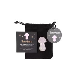 Champignon Magique en Quartz Rose