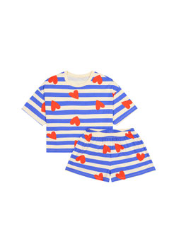 WE ARE JOLIES - Pyjama Coton BIO Marinière Coeurs
