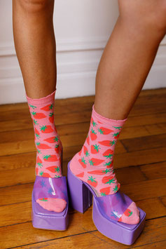 WE ARE JOLIES - Chaussette Coton Bio - Strawberry 36-41
