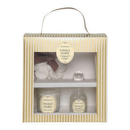 Mathilde M - Coffret découverte diffuseur bougie et décor parfumé Les Intemporelles - Vanille Dorée