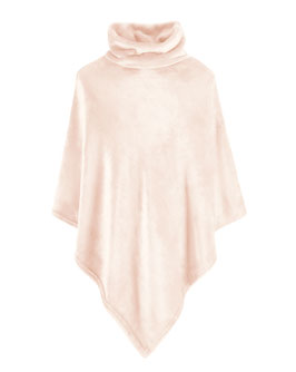 Fleece poncho Pearl Pink