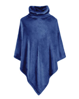 Fleece poncho Navy Blue