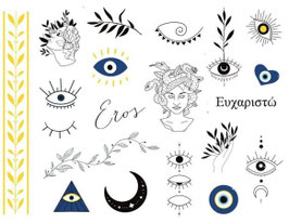 SIOOU - Tatouage éphémère Mini Grèce