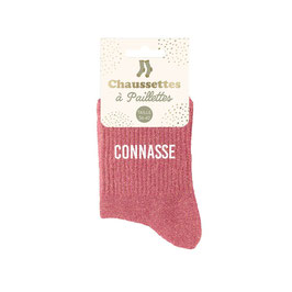 Chaussette Paillettes "Connasse"