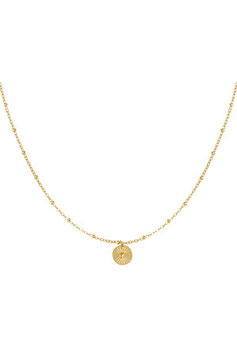 Collier avec pièce ronde Doré