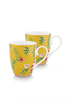 PIP STUDIO -  Set de 2 mug de grande taille LA MAJORELLE  en coloris jaune