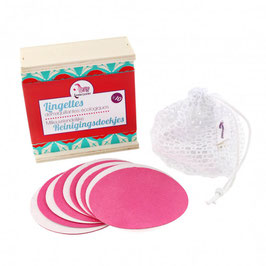 Coffret 10 lingettes démaquillantes lavables roses