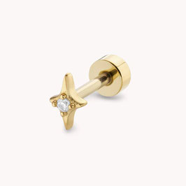 NEBULEUSE - Piercing acier inoxydable Belle Etoile Blanche