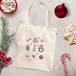 LES MOONETTES - Tote Bag en coton bio Petits Plaisirs de Noël