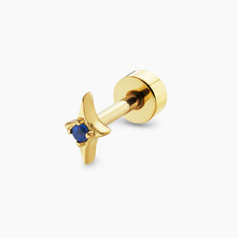 NEBULEUSE - Piercing acier inoxydable Belle Etoile Bleu Nuit
