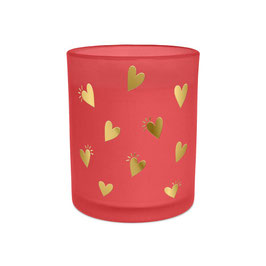 Bougie affective rouge "coeurs"