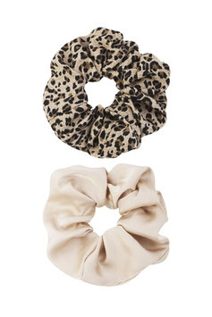 Ensemble chouchous duo panthère - beige