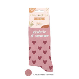 Chaussettes Paillettes "Chérie d'Amour"