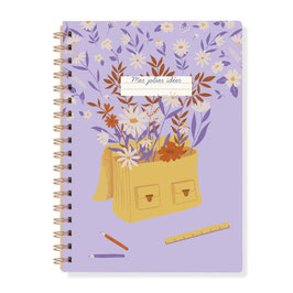 Hirondelles & Cie - Carnet de notes A5 à spirale - Bouquet d'amour