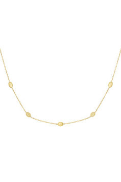 Collier avec 5 pierres Doré