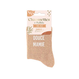 Chaussette Paillettes "Douce Mamie"