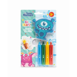 FUNNY MONSTER - Crayons de bain et éponge de bain