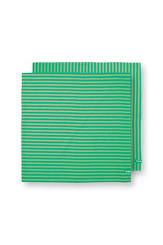 Pip Studio - Lot de 2 Essuies de vaisselle Stripes Vert