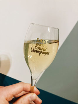 LES CORNICHONS - Duo de flûtes à Champagne "Save Water And Drink Champagne"