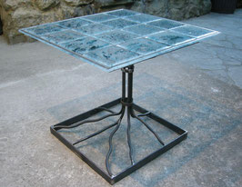 Table basse de salon carrée minérale