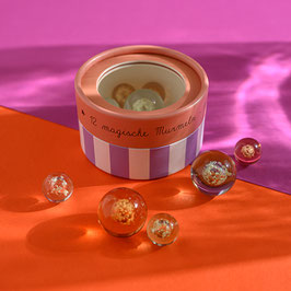 12 Magische Murmeln in Geschenkverpackung | rosa - Glow in the Dark | ava&yves