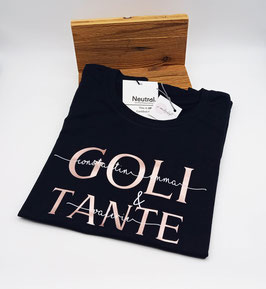 GOLI & TANTE T-Shirt schwarz | roségold mit Namen | verschiedene Größen
