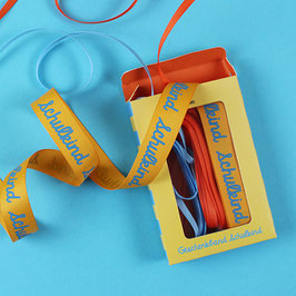 Geschenkband-Set „Schulkind“ | gelb/türkis/feuerrot-orange | Ava&Yves