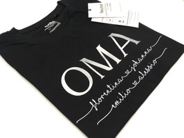 OMA T-Shirt schwarz | silber mit Namen unterhalb | verschiedene Größen
