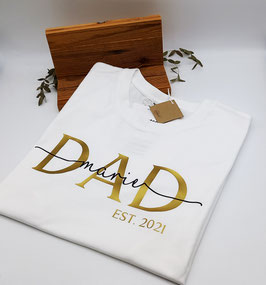 DAD T-Shirt weiß | gold mit Namen | verschiedene Größen