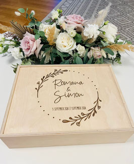 Erinnerungskiste Kranz | Namen & Datum | Hochzeit