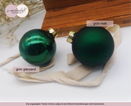Weihnachtskugel, Christbaumkugel | zwei Wörter | grün matt oder grün glänzend