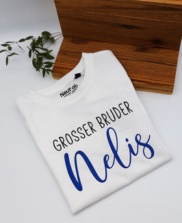 Kids Kurzarm T-Shirt "großer Bruder" mit Name | verschiedene Farben & Größen